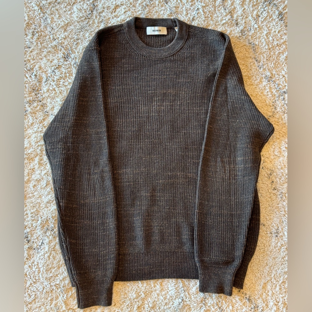 Buck Mason SEAFARER COTTON RIB CREW in Brown